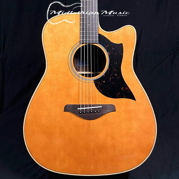 Yamaha A1R Dreadnought Cutaway Acoustic-Electric Guitar - Vintage Natural Finish DISCOUNTED!