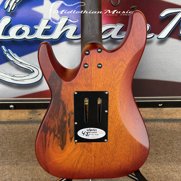 Schecter Sun Valley Super Shredder Exotic FR Ziricote - Faded Vintage Sunburst Satin