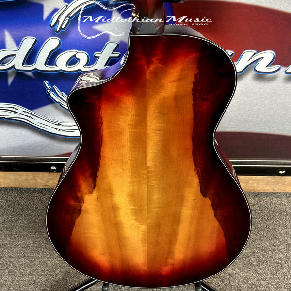 Breedlove - Oregon Concert Old Fashioned CE - Acoustic/Electric Guitar - Myrtlewood Orange/Red Gloss Finish