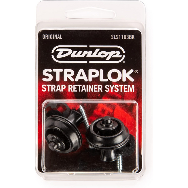 Dunlop - SLS1103BK - Straplok - Original Strap Retainer System - Black Finish