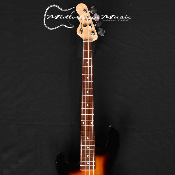 G&L Tribute L2000 - Left-Handed Electric Bass - 3-Tone Sunburst Finish (200604774)