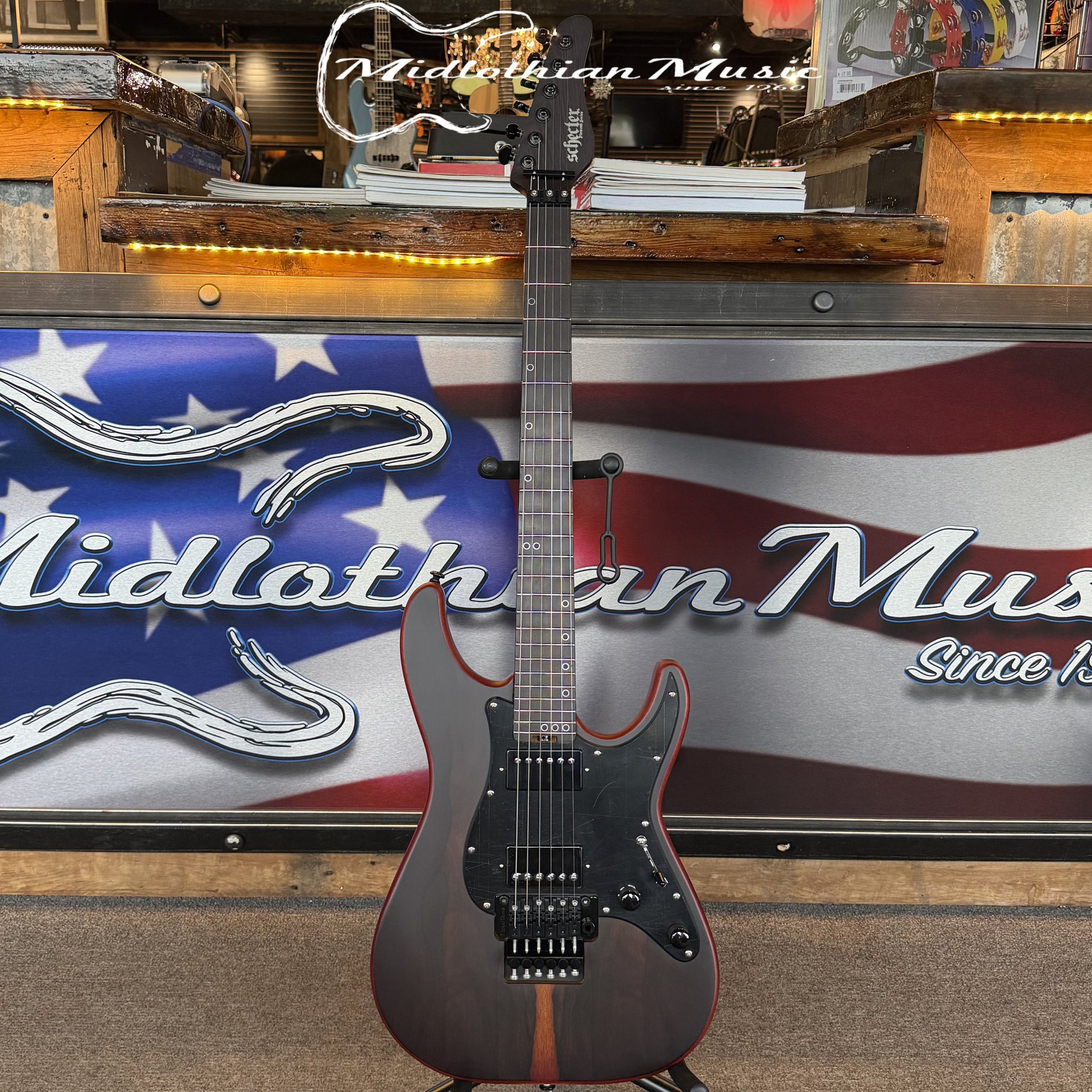 Schecter Sun Valley Super Shredder Exotic FR Ziricote - Faded Vintage Sunburst Satin