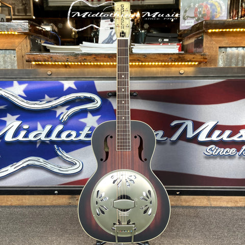 Gretsch G9241 Alligator Biscuit Round-Neck Acoustic/Electric Resonator Guitar - 2 Color Sunburst