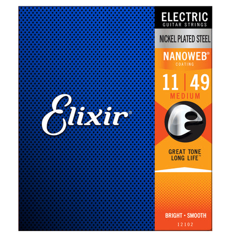 Elixir - Electric Guitar String - 11-49 Nanoweb Light (12102) (1 Pack)