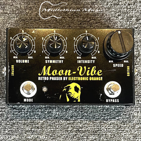 Electronic Orange - Moon Vibe - Retro Phaser Effect Pedal w/Power Supply USED