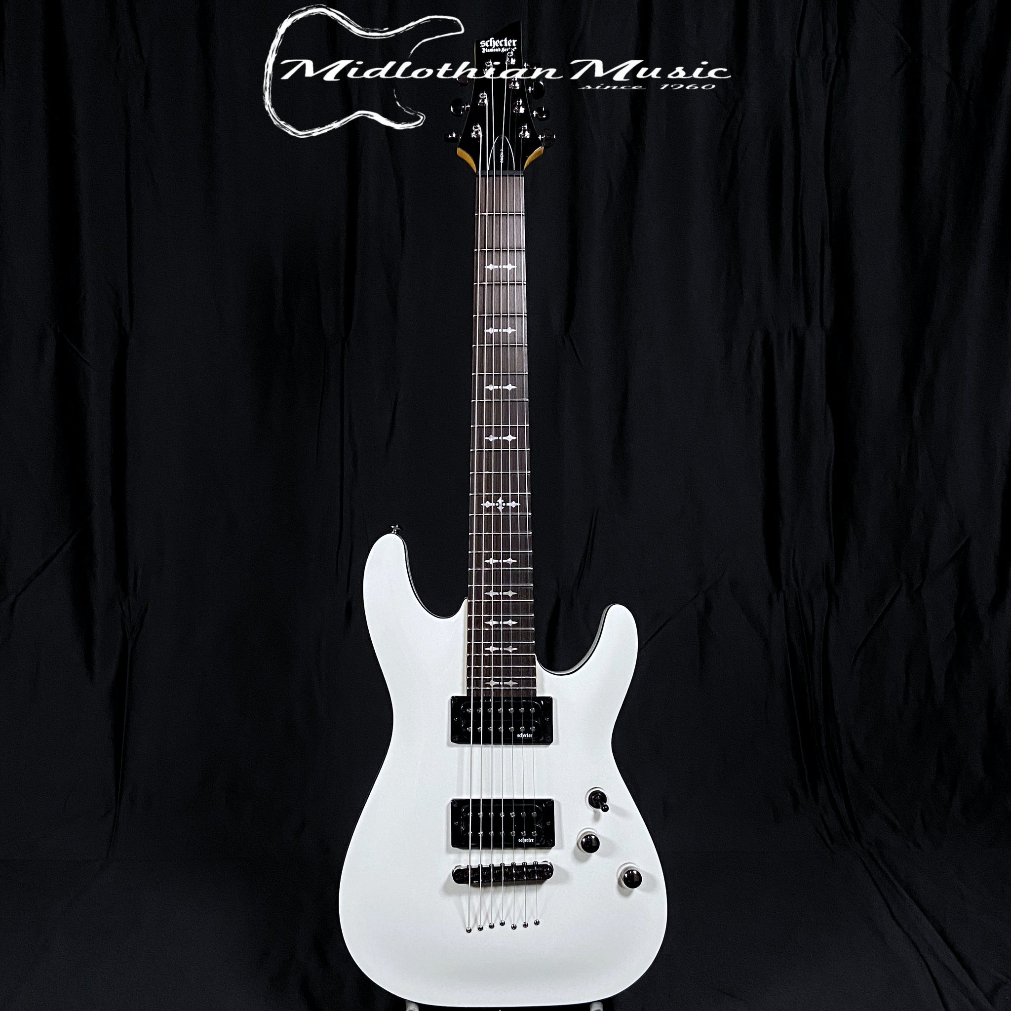 Schecter - Omen-7 - 7-String Electric Guitar - Vintage Gloss White
