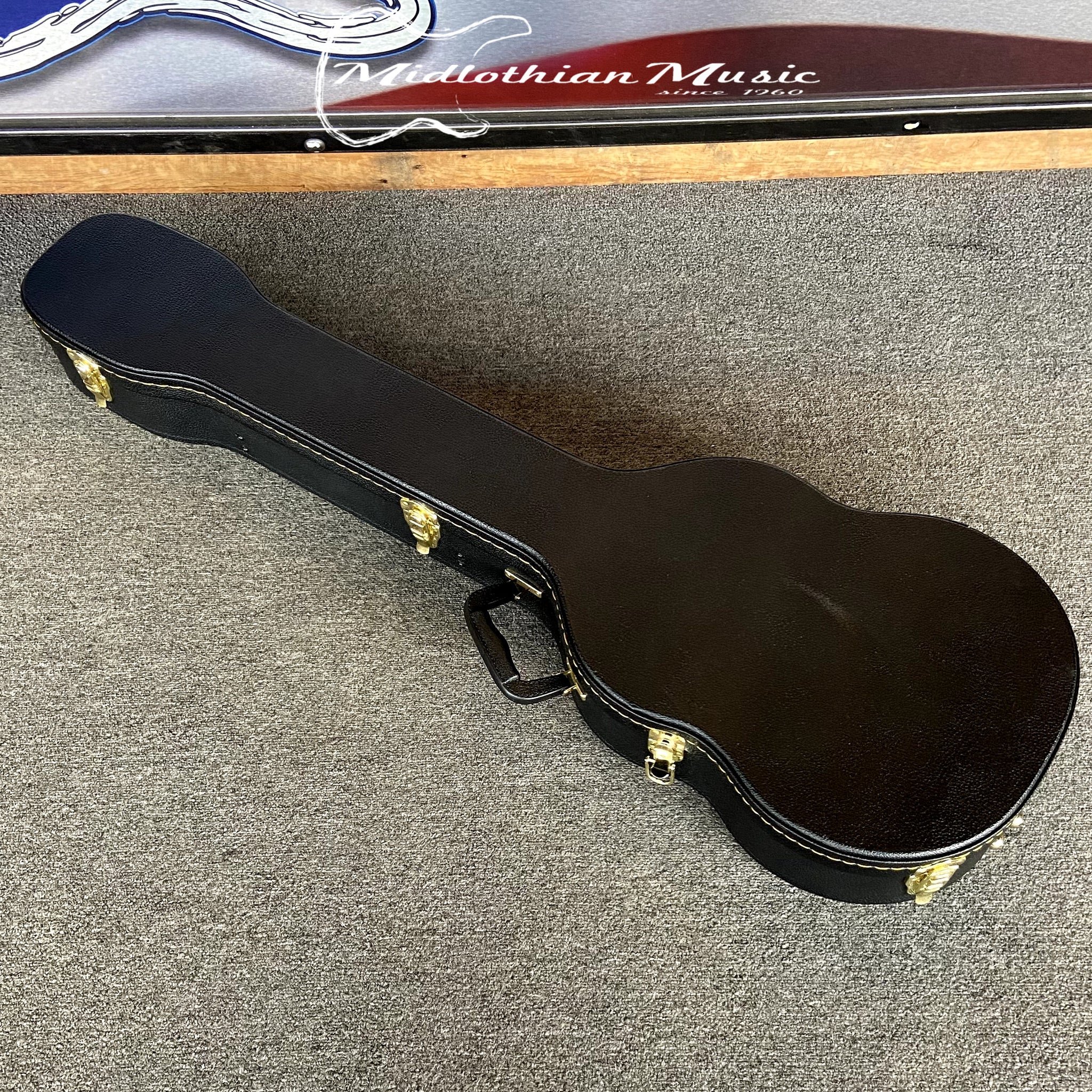 Un-Branded Violin/Viola Shaped Electric Bass Guitar Hardshell Case - Black Finish USED