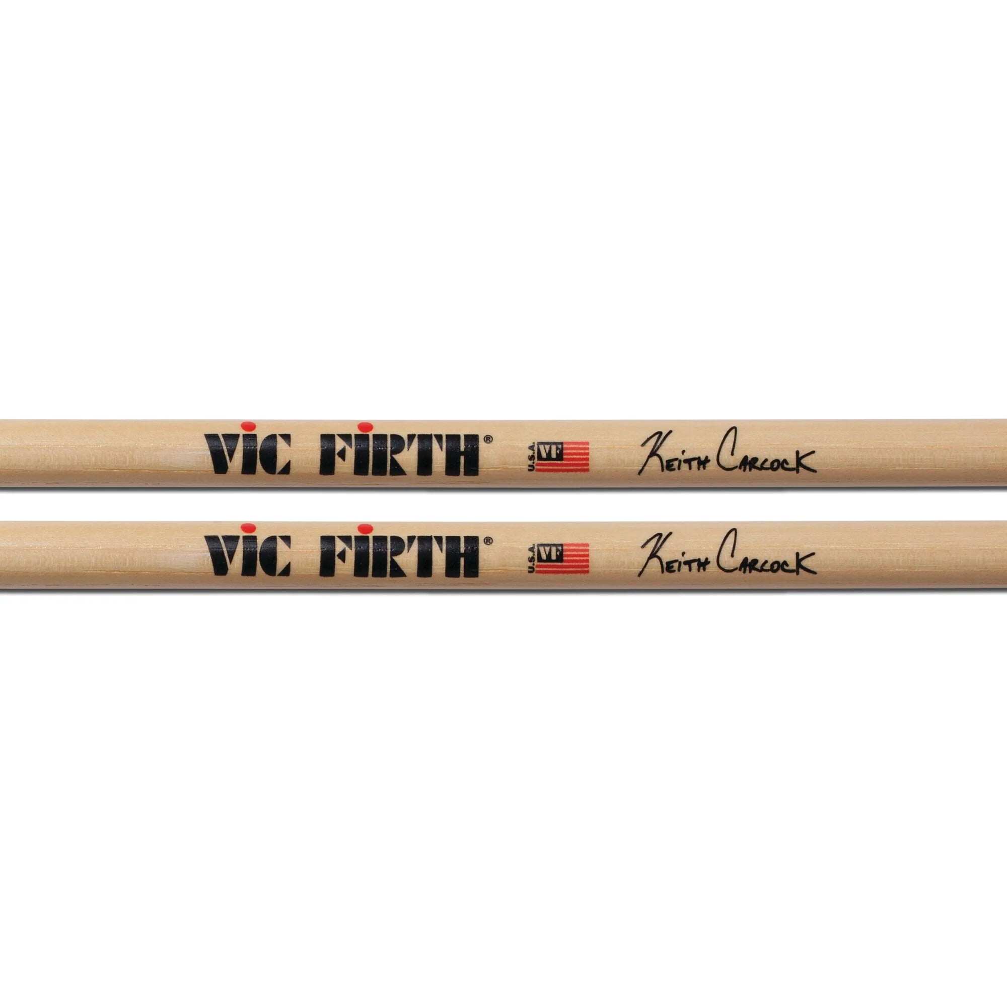 Vic Firth Signature Series - Keith Carlock Drum Sticks (SKC) - Hickory w/Wood Tip (1 Pair)