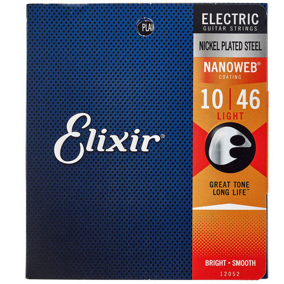 Elixir - Electric Guitar String - 10-46 Nanoweb Light (12052) (1 Pack)