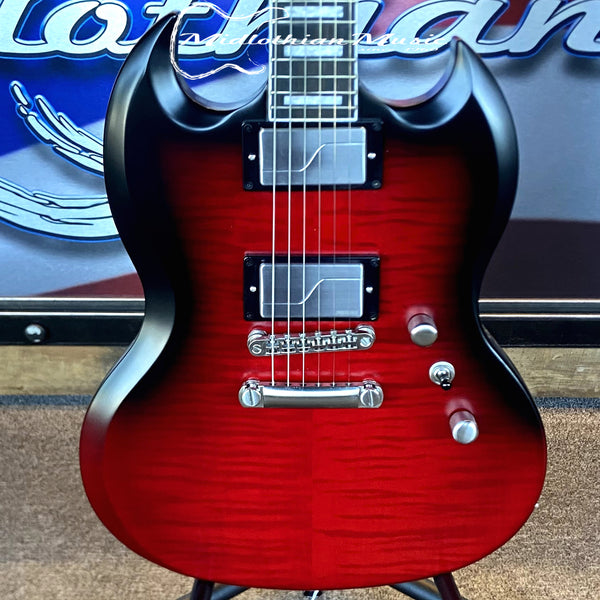 Epiphone SG Prophecy (w/Fishman Pickups) - Electric Guitar - Red Tiger Burst Satin Finish w/Case USED