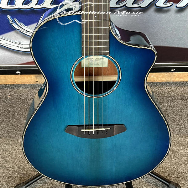 Breedlove - Discovery S Concert DN CE HB - Acoustic-Electric Guitar - Denim Burst Blue Gloss Finish