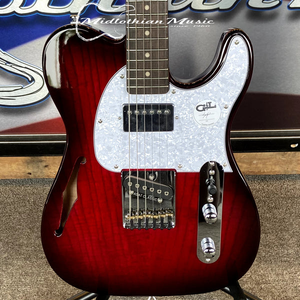 G&L Tribute ASAT Classic Bluesboy - Semi-Hollow Electric Guitar - Redburst Gloss Finish