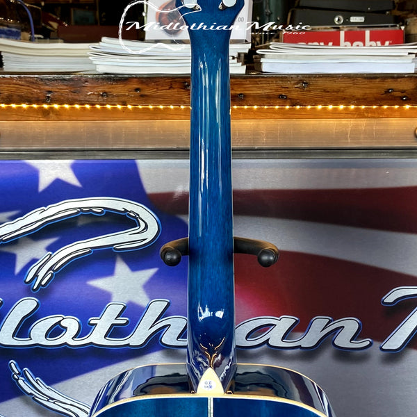Oscar Schmidt - OG1TBL-A 3/4 Size - Dreadnought Acoustic Guitar - Transparent Blue Gloss Finish