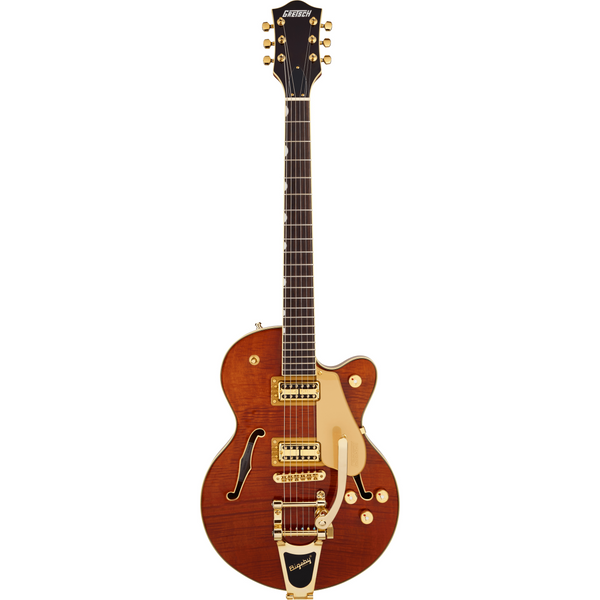Gretsch - Electromatic LTD Flame Okoume Broadkaster Jr. - Single-Cut w/Bigsby - Roundup Orange Stain Finish