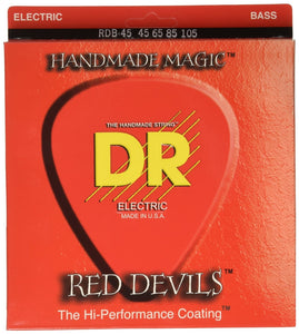 DR Strings - RDB-45 - Red Devils - 4-String Bass -  Medium 45-105 - Long Scale (1 Pack)