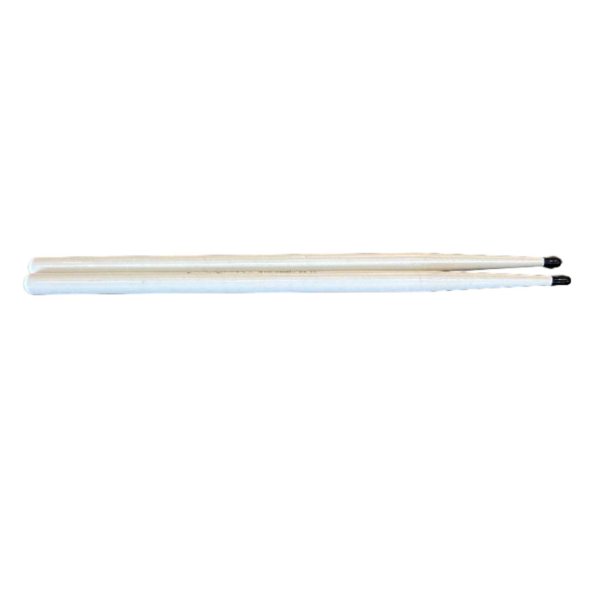 Hot Sticks - White Finish - Solid Hickory USA (2B) w/Nylon Tip (1 Pair)