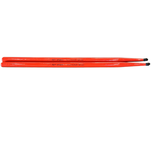 Hot Sticks - Red Finish - Solid Hickory USA (5A) w/Nylon Tip (1 Pair)
