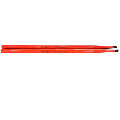 Hot Sticks - Red Finish - Solid Hickory USA (5A) w/Nylon Tip (1 Pair)