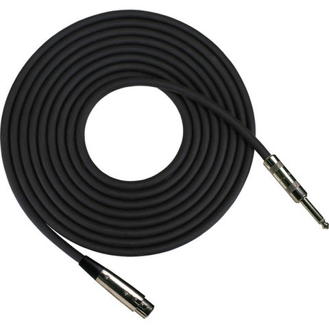 RapcoHorizon - HZ Microphone Cable - XLR Female To 1/4" Male (20' Black) (RHZ-20)