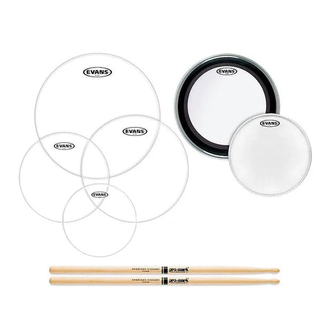 Evans - American Upgrade - Drumhead Pack - 12/13/16/22 w/FREE 14" & TX5AW Sticks (EPP-AMUP-S1-5A)