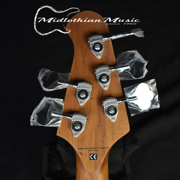 Lakland Skyline 55-02 Deluxe 5-String Bass (WITH FREE HARDSHELL CASE) - Quilted Satin Cherry Sunburst (210911284)