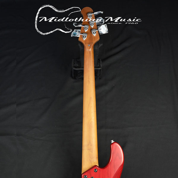 Lakland Skyline 55-02 Deluxe 5-String Bass (WITH FREE HARDSHELL CASE) - Quilted Satin Cherry Sunburst (210911284)