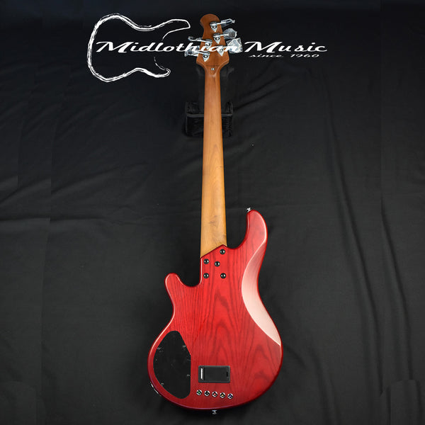 Lakland Skyline 55-02 Deluxe 5-String Bass (WITH FREE HARDSHELL CASE) - Quilted Satin Cherry Sunburst (210911284)
