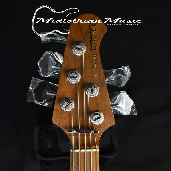 Lakland Skyline 55-02 Deluxe 5-String Bass (WITH FREE HARDSHELL CASE) - Quilted Satin Cherry Sunburst (210911284)