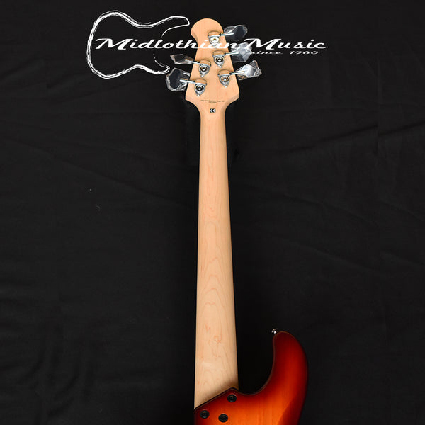 Lakland Skyline 55-02 Deluxe 5-String Bass (WITH FREE HARDSHELL CASE) - Satin Honey Burst Finish (180501191)