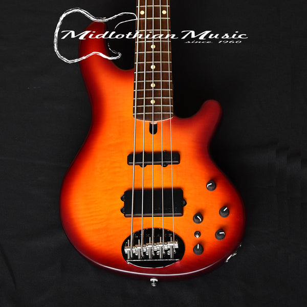 Lakland Skyline 55-02 Deluxe 5-String Bass (WITH FREE HARDSHELL CASE) - Satin Honey Burst Finish (180501191)