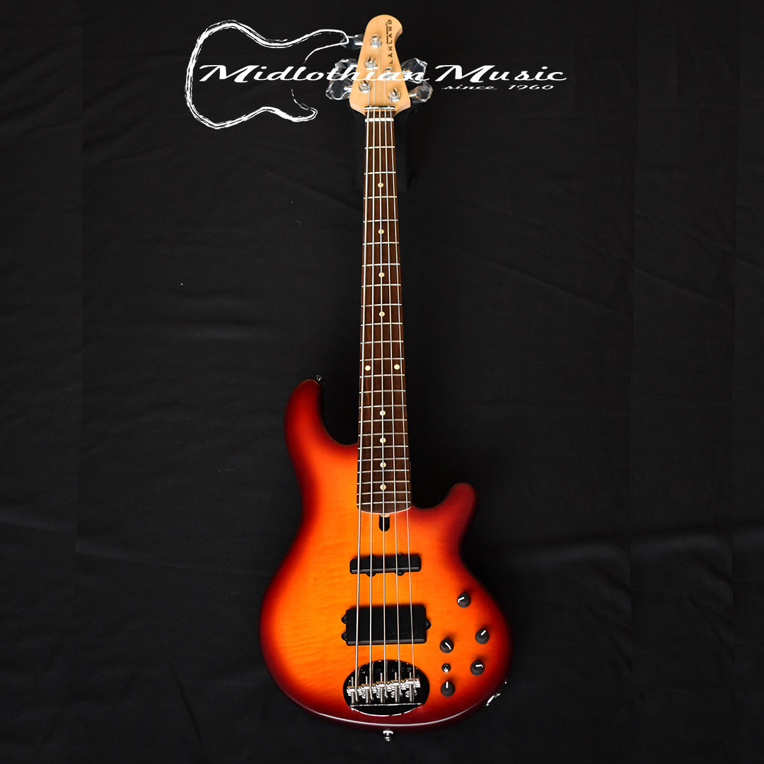 Lakland Skyline 55-02 Deluxe 5-String Bass (WITH FREE HARDSHELL CASE) - Satin Honey Burst Finish (180501191)