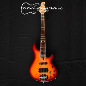 Lakland Skyline 55-02 Deluxe 5-String Bass (WITH FREE HARDSHELL CASE) - Satin Honey Burst Finish (180501191)