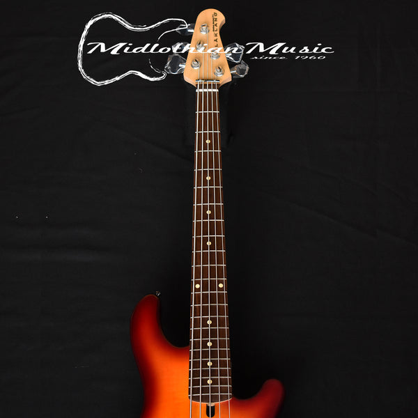 Lakland Skyline 55-02 Deluxe 5-String Bass (WITH FREE HARDSHELL CASE) - Satin Honey Burst Finish (180501191)