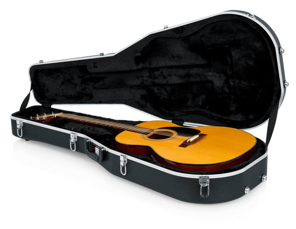 Gator Deluxe ABS Molded Case - Acoustic Dreadnought Guitar - Black Finish (GC-DREAD)