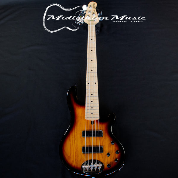 Lakland Skyline 55-01M (WITH FREE HARDSHELL CASE) - 5-String Bass Guitar - 3-Tone Sunburst Gloss Finish (220410437)