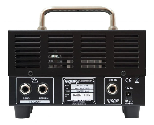 Orange Micro Dark - 20-Watt Guitar Hybrid Amplifier Head - Black Finish