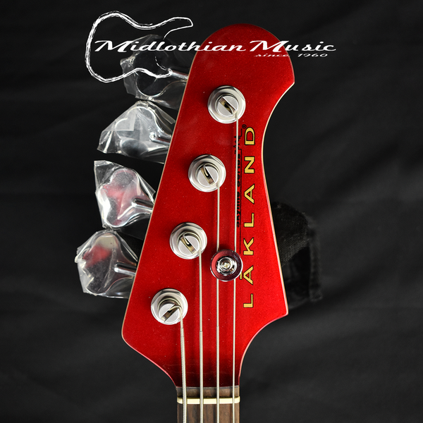 Lakland 44-64 Skyline Custom PJ (WITH FREE HARDSHELL CASE) - 4-String Bass - Candy Apple Red Finish (210813708)