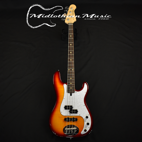 Lakland Skyline 44-64 Deluxe PJ Bass Guitar (WITH FREE HARDSHELL CASE) - Honeyburst Finish (220612165) @10.2lbs