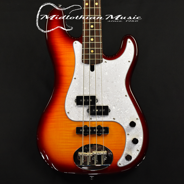 Lakland Skyline 44-64 Deluxe PJ Bass Guitar (WITH FREE HARDSHELL CASE) - Honeyburst Finish (220718048) @10.2lbs