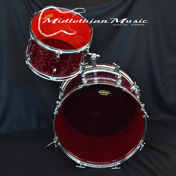 Vintage Red 3-Piece Drum Set USED